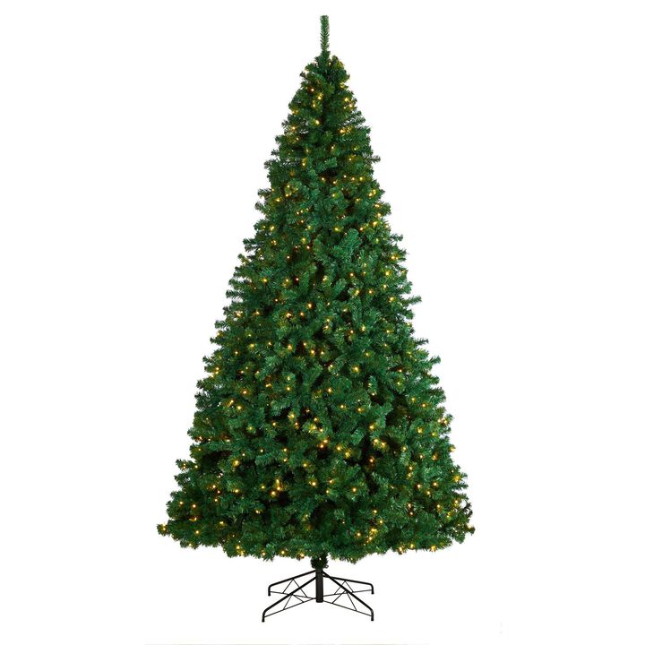 Nearly Natural 10-ft Northern Tip Artificial Christmas Tree with 800 Clear LED Lights and 2200 Bendable Branches