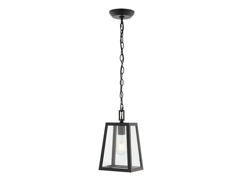 Glendale 6.75" 1-Light Farmhouse Industrial Iron/Glass Outdoor LED Pendant