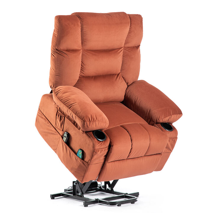 Power Lift Recliner Chair Recliners for Elderly with Heat and Massage Recliner Chair for Living Room with Infinite Position and Double Side Pocket Power Lift Recliner Chair