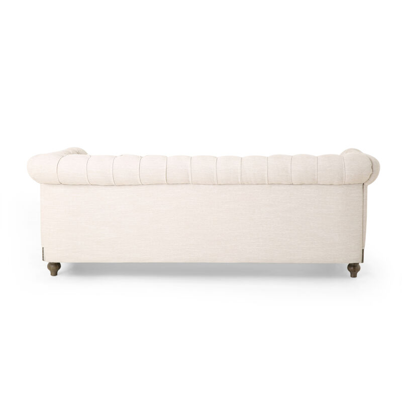 Merax Mirod Comfy 3-Seat Sofa with Wooden Legs, Retro Style for Living Room and Study Sofa image number 3