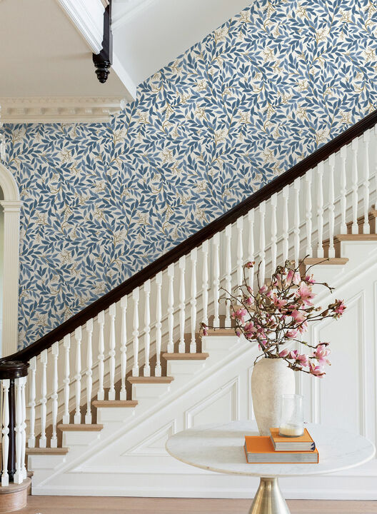 Willowberry Blue Wallpaper