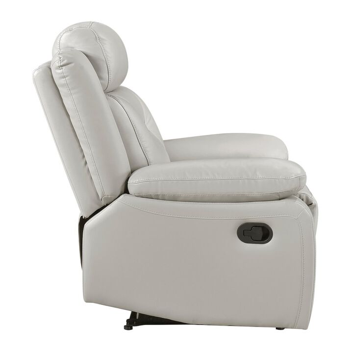 Lexicon Yates Microfiber Reclining Chair In Dark Gray