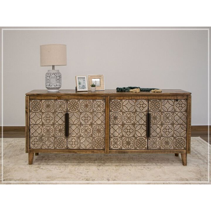 Crafter and Weavers Vallata Solid Wood Sideboard, Media Console - 68.50