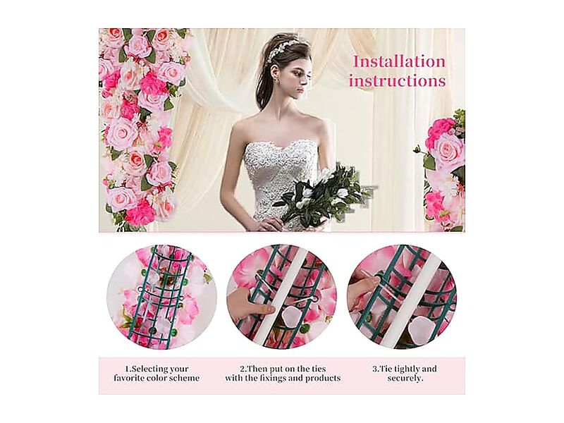 Pack 10 Wedding Arch Decor 20 Inch Artificial Flower Table Centerpieces Floral image number 3