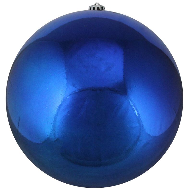 Shiny Lavish Blue Shatterproof Christmas Ball Ornament 10" (250mm)