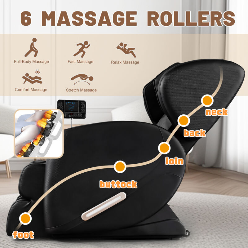 Streamdale Massage Chair Recliner With Zero Gravity With Full Body Air Pressure image number 2