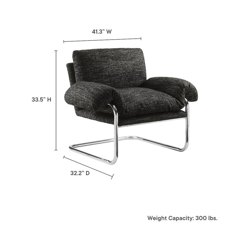 Ansel Boucle Fabric Accent Chair image number 1