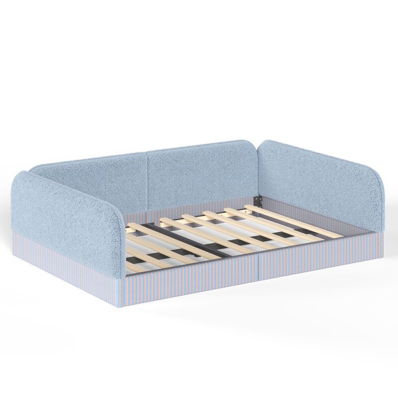 Hemzas Teddy Boucl&eacute; Upholstered Kids Daybed Frame image number 4