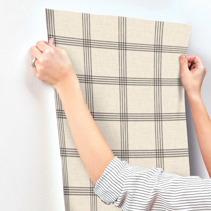 Twain Black Plaid Wallpaper