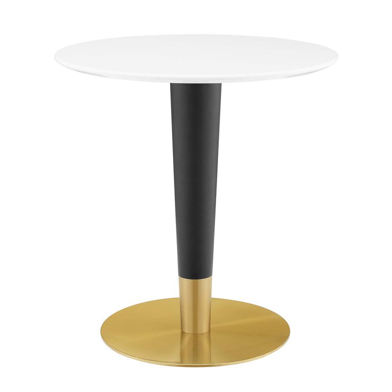 Modway - Zinque 28" Dining Table Gold White image number 1