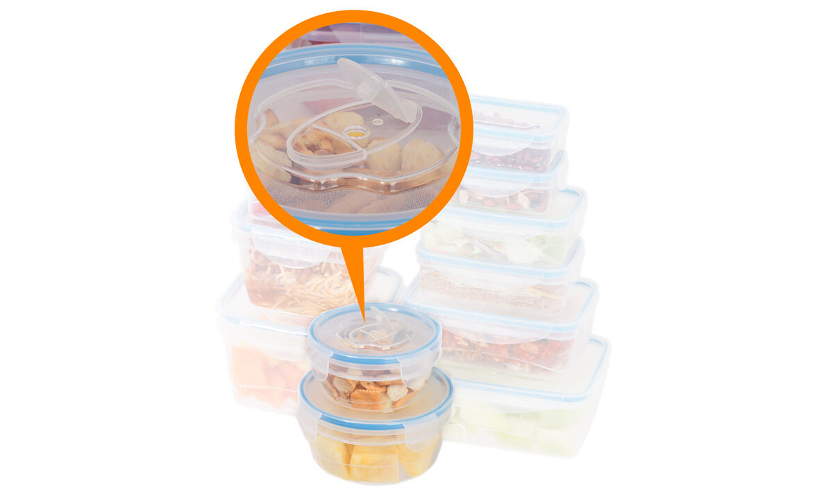 Lexi Home Durable Meal Prep Plastic Food Containers with Snap Lock Lids - Set of 48