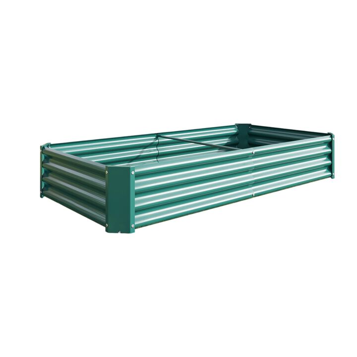 Clihome 6&times;3&times;1ft Metal Raised Rectangle Planter Beds for Plants