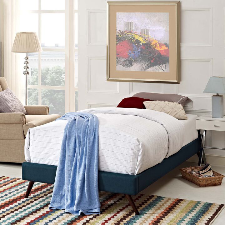 Modway - Loryn Twin Fabric Bed Frame with Round Splayed Legs