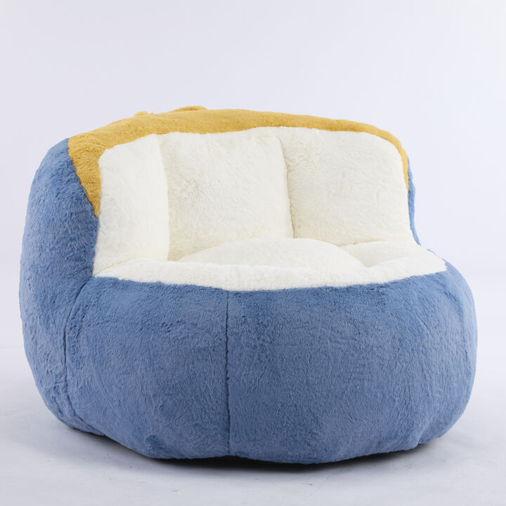 GOODSILO Oversized Bean Bag Chair Lounger Sofa Large Comfy Faux Fur Living Room Furniture