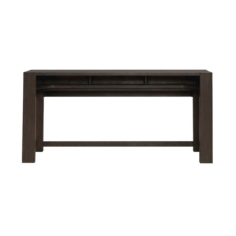 Liberty Furniture Lennox Hill Living Room Console Bar Table with Charging Station - Bark image number 2