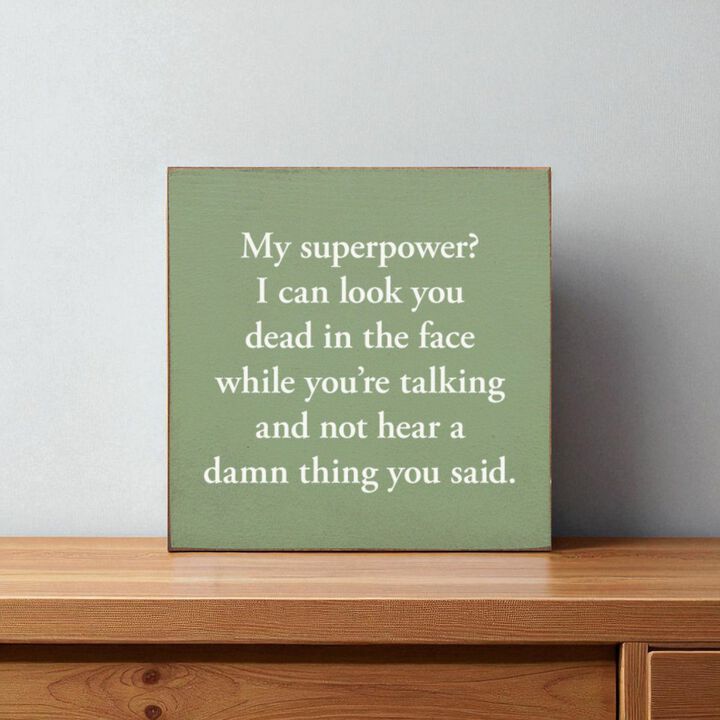 Funny Sarcastic Wooden Sign Wall Decor for Home or Office