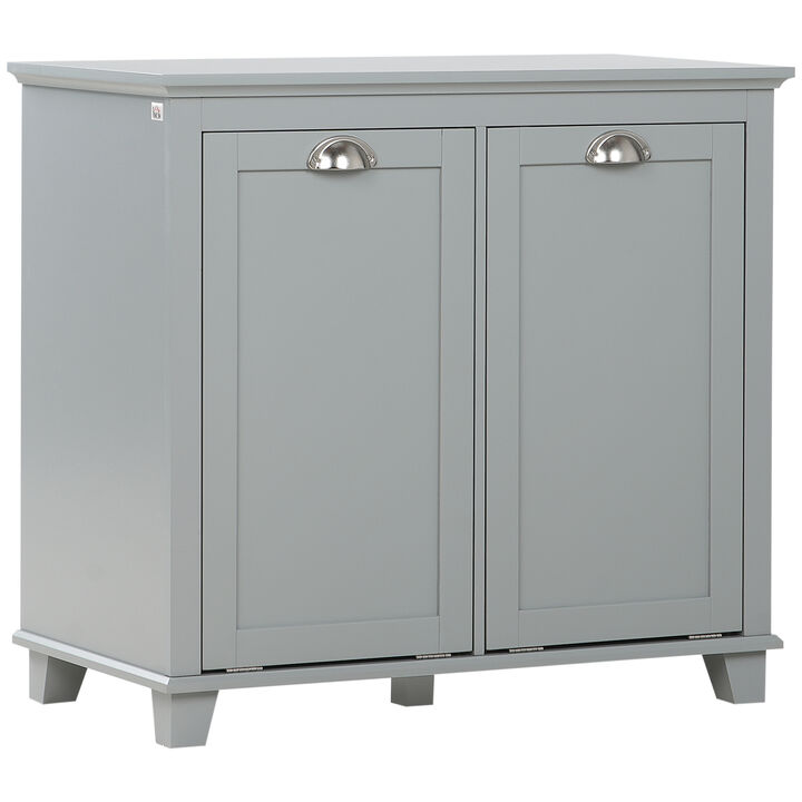 Hivvago Dual Tilt-Out Laundry Hamper Cabinet Bathroom Storage