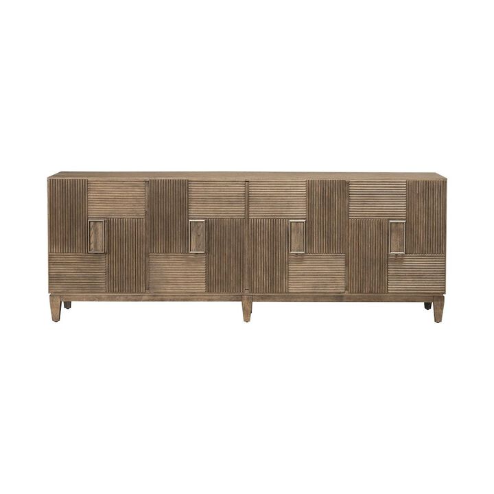 Liberty Furniture Serenity 82 Inch Accent TV Console for Living Room  - Burnished Beige