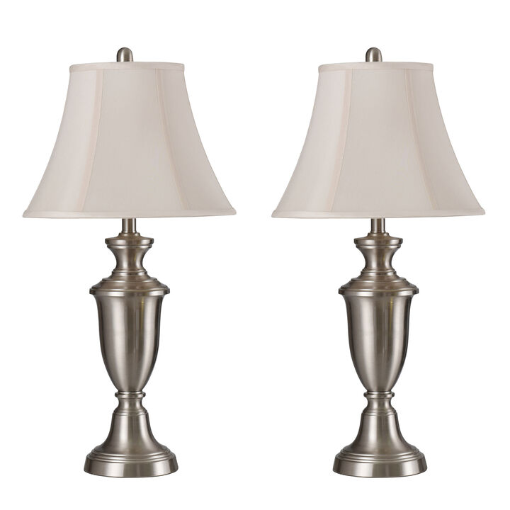 Set Of 2 Steel Table Lamp