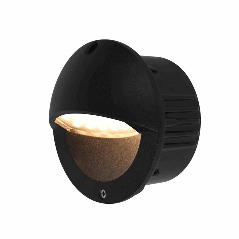 VONN Lighting Low-Voltage 3-Watt Integrated LED Outdoor Steps Light in Matte Black