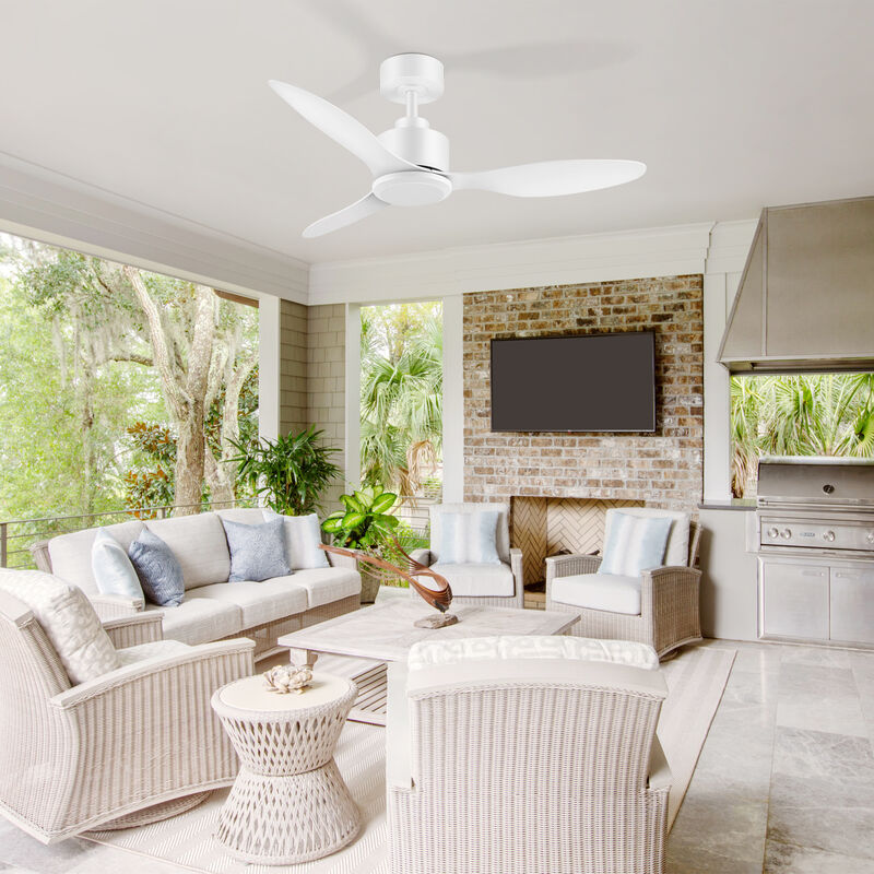 Breezary 42" Ceiling Fan No Light, 3 Blades, DC Motor, 6 Speeds, Remote Control, Reversible image number 7