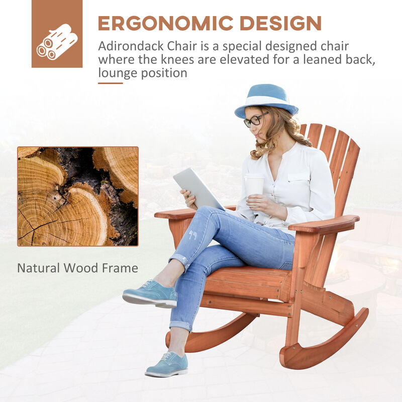 Weather-Resistant Outdoor Rocking Chair, Durable Patio Chair for Backyard or Porch Seating image number 3