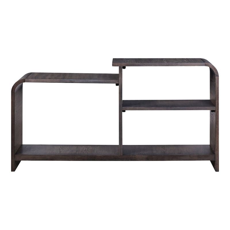 Liberty Furniture Living Room Sofa Table Rounded Waterfall Edge Design - Espresso Oak Wood image number 4