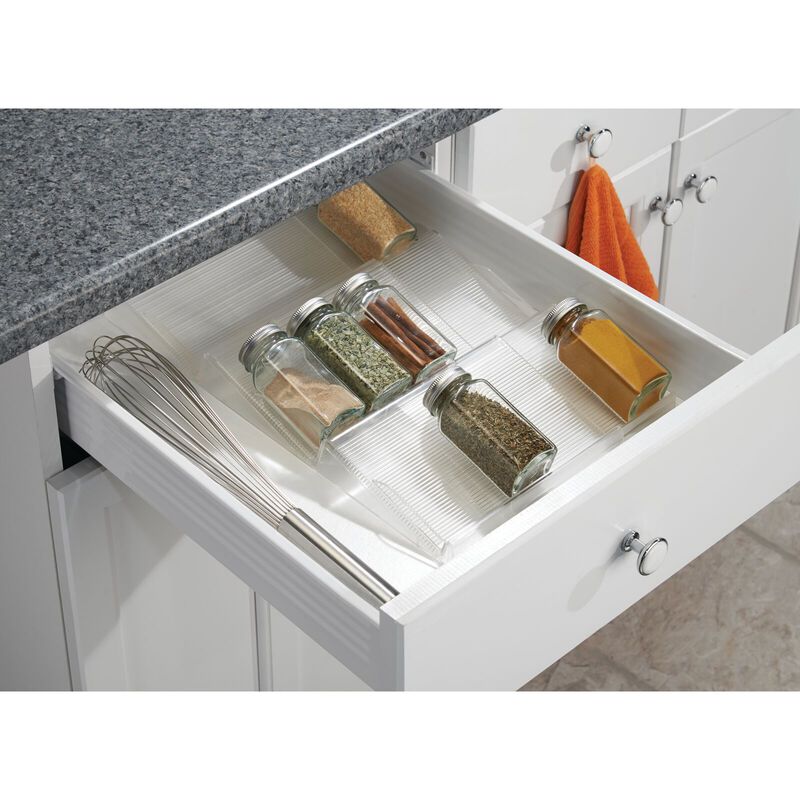 mDesign Expandable Plastic Spice Rack Drawer Organizer, 3 Tier image number 7
