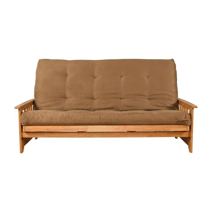 Phoenix Frame/Queen/Butternut Finish/Suede Peat Mattress