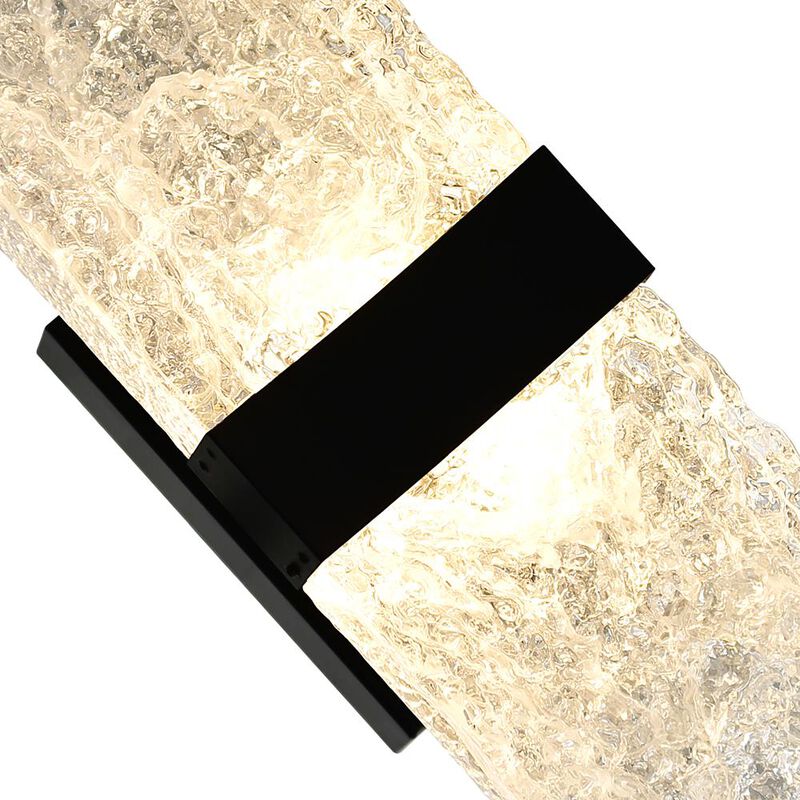 Lava Integrated LED Black Wall Light