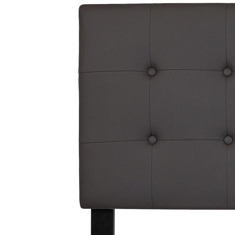 Flash Furniture Lennox Tufted Upholstered King Size Headboard in Gray Vinyl