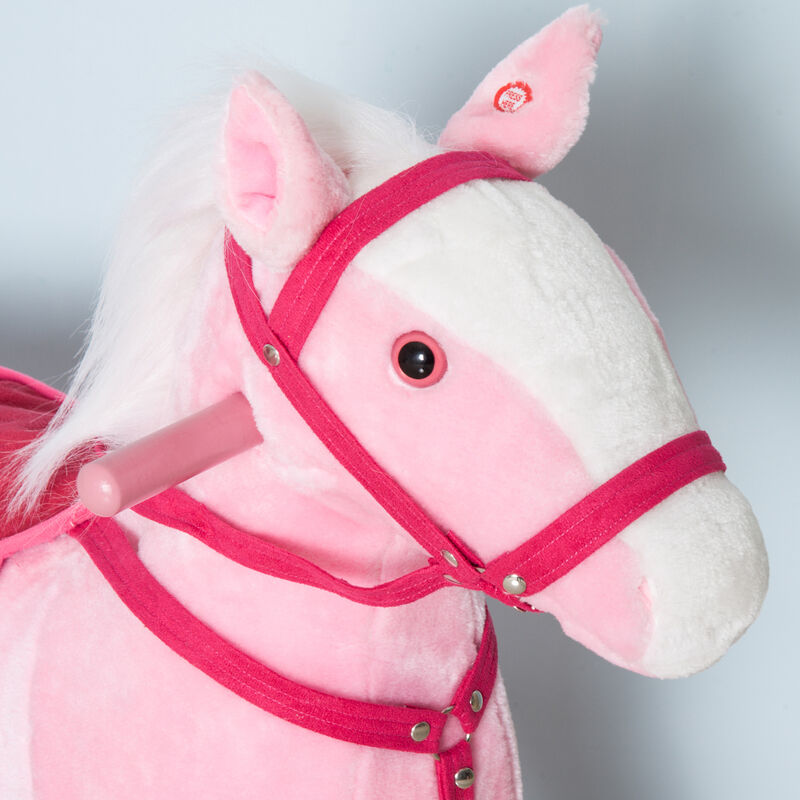 BreeBe Kids Plush Rocking Horse with Realistic Sounds image number 7