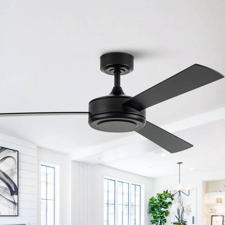 52" Industrial Black 6-Speed DC Motor Ceiling Fan with Remote