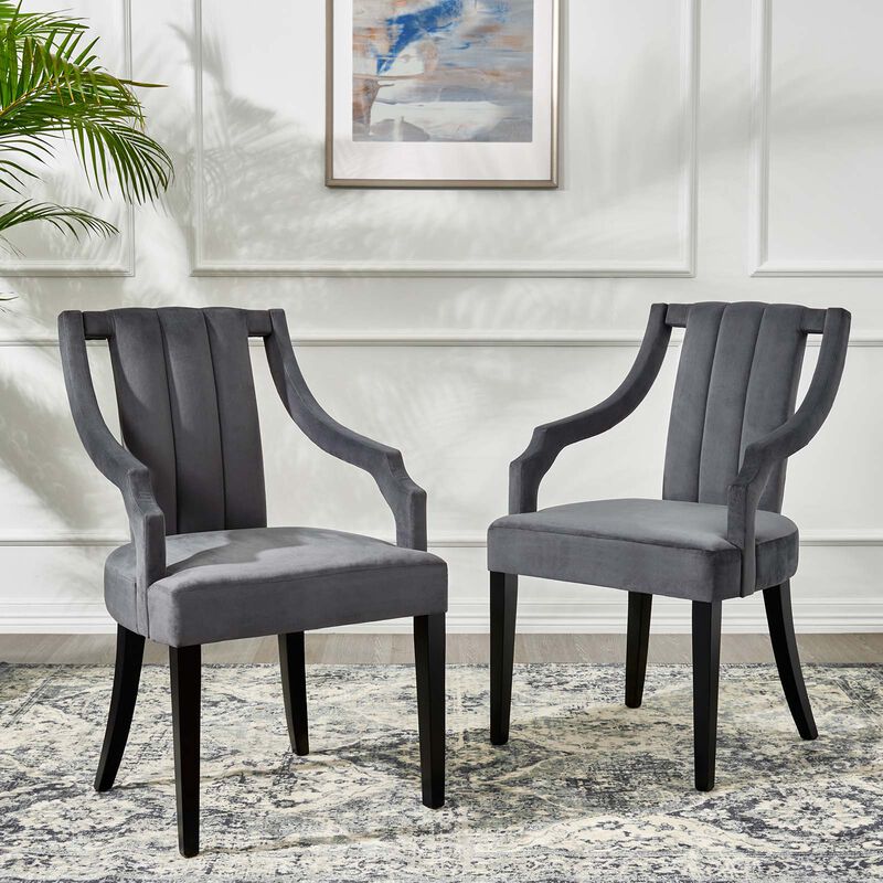 Virtue Performance Velvet Dining Chairs - Set of 2 image number 8