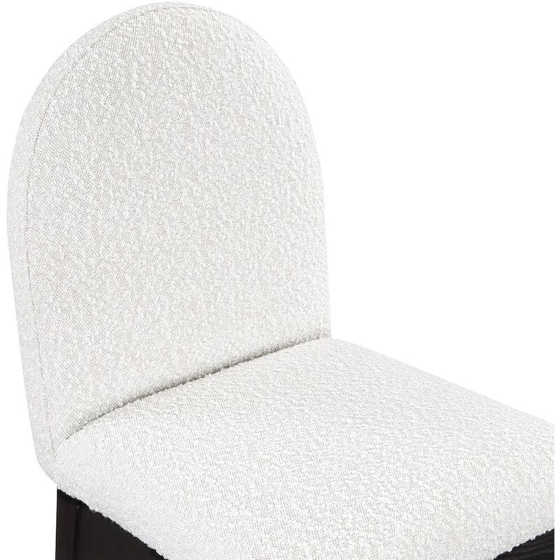 Meridian Furniture Waldorf Cream Boucle Fabric Dining Chair