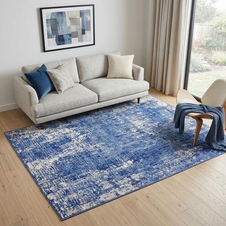 HomeRoots Abstract Distressed Area Rug
