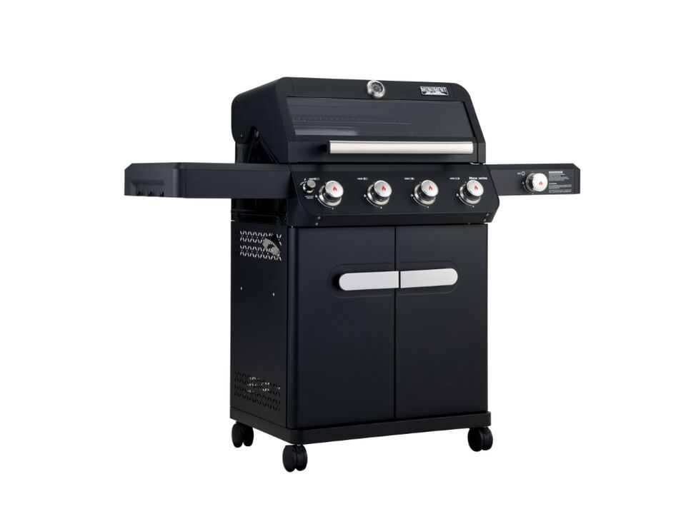 Monument Grills Mesa Series | 4 Burner Stainless Steel Powder Coated Propane Gas Grill