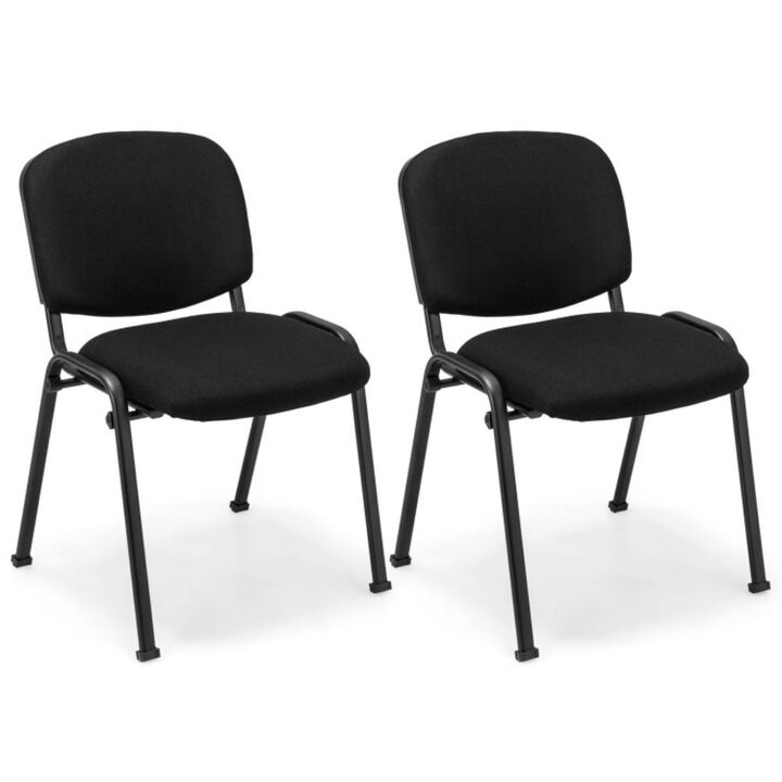Hivvago Office Chair with Metal Frame and Padded Cushions for Conference Room-Set of 2