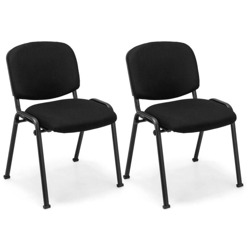 Hivvago Office Chair with Metal Frame and Padded Cushions for Conference Room-Set of 2