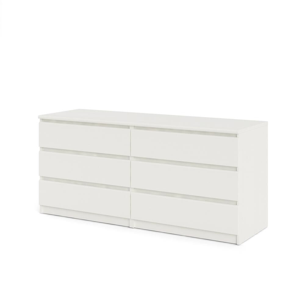 Tvilum Scottsdale 6 Drawer Double Dresser, White Wood Grain Tvilum Scottsdale 6 Drawer Double Dresser, White Wood Grain