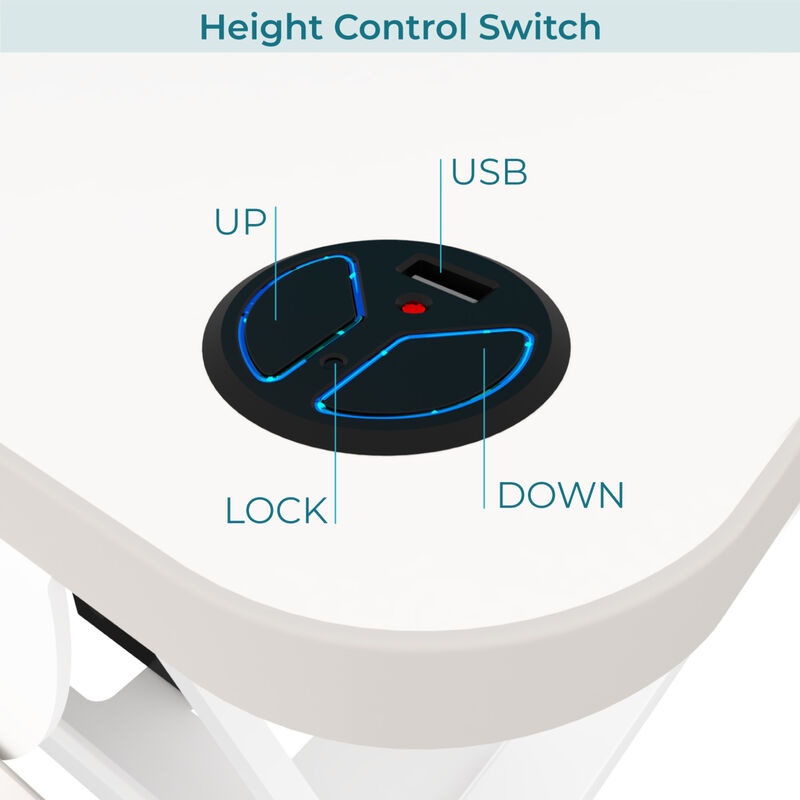 VersaDesk PowerPro® 48"W Electric Adjustable Standing Desk Converter, White