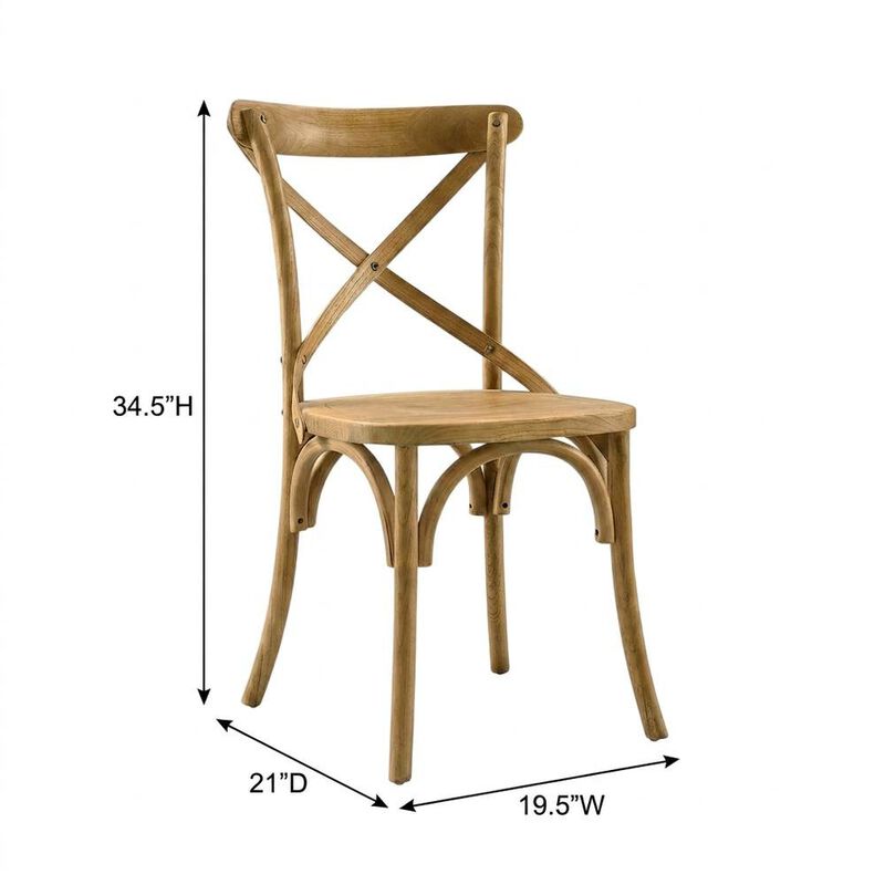 Solid Wood Dining Side Chair with Cushioned Seat for Dining Room, White image number 2