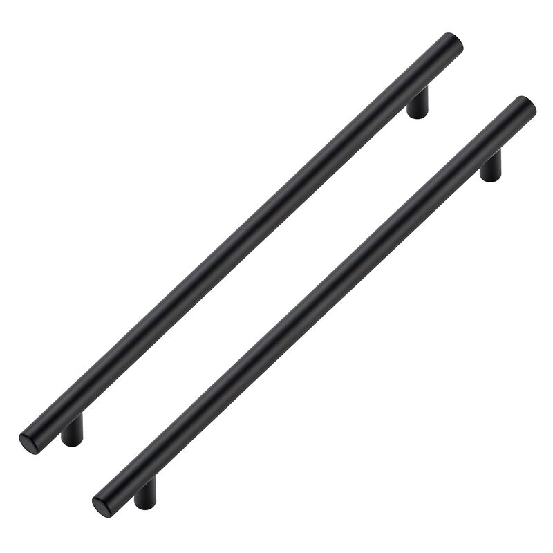 JOY DECOR 5 Pack Cabinet Handles, Black Cabinet Pulls, 10 in Hole Center Kitchen Hardware, Stainless Steel T Bar Handles for Dre