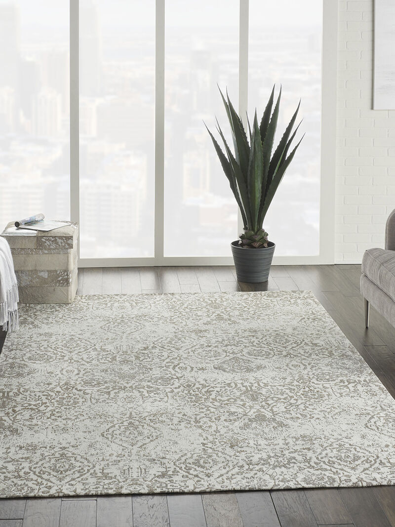 Damask DAS06 Ivory 6' x 9' Rug
