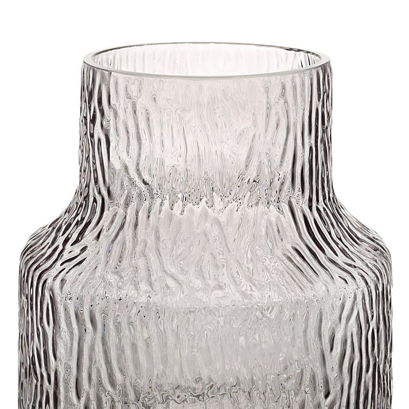 Renwil Hyacinth Glass Vase In Grey Color