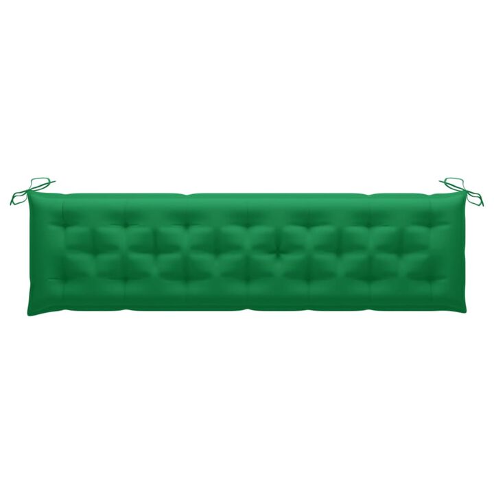 vidaXL Garden Bench Cushion Green 78.7"x19.7"x2.8" Fabric