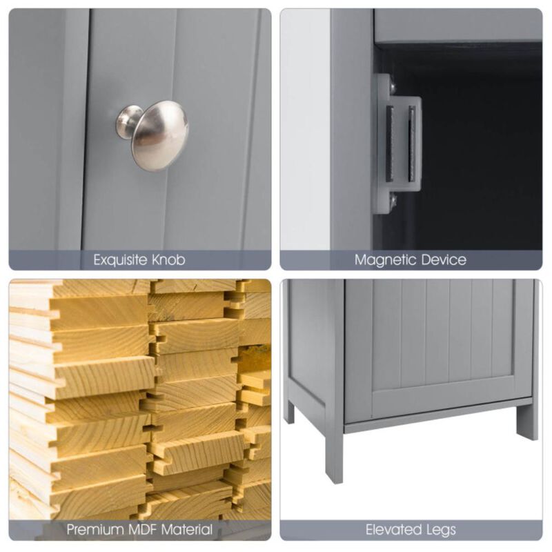 Hivvago 72 Inches Free Standing Tall Floor Bathroom Storage Cabinet