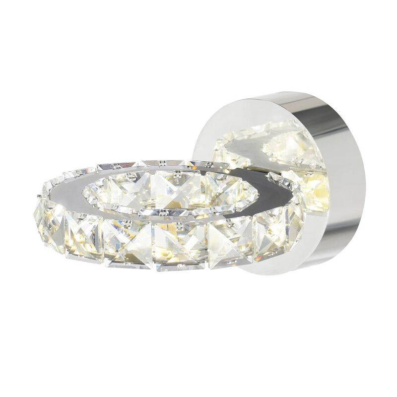 CWI Lighting Ring LED Wall Sconce With Chrome Finish