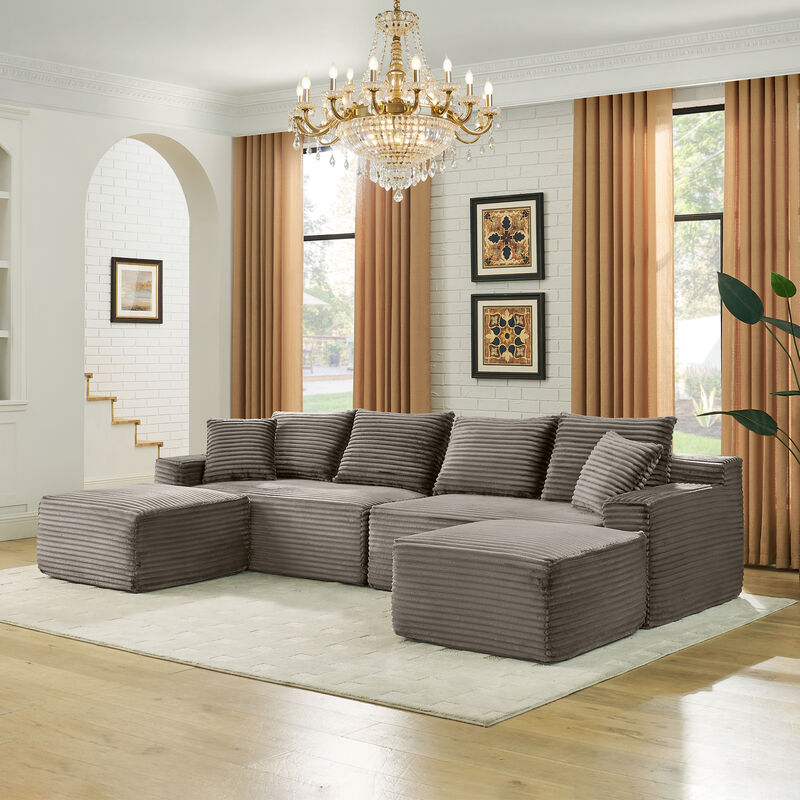 Pefwod U-Shaped Cloud Sofa image number 1