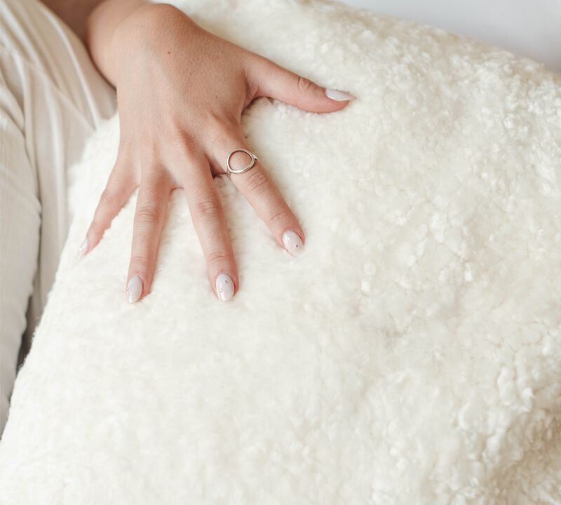 Sheared Sheepskin Pillow Cover 20&Prime; x 20&Prime;